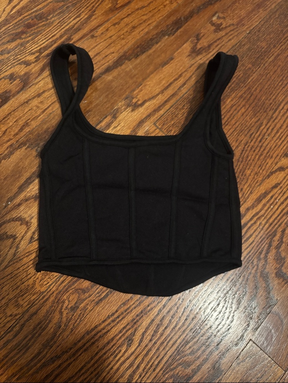 Suzette Collection Junior Girls Black Structured Crop Tank Size Xs/S View 2